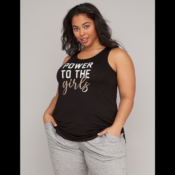 Lane Bryant Tops - 🏋🏼‍♀️🖤👟”POWER TO THE GIRLS” TANK👟🖤🏋🏼‍♀️